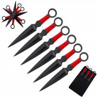 NÓŻ RZUTKA SHURIKEN NOŻE DO RZUCANIA ZESTAW 6szt STAL 420 POKROWIEC CORDURA