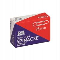 Spinacze biurowe Grand okrągłe 28mm 100szt srebrny