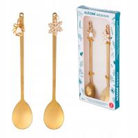 Świąteczne łyżeczki do kawy herbaty 2 szt Altom Design PREZENT NA MIKOŁAJKI