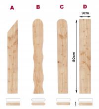 Sztacheta drewniana MODRZEW 50 cm
