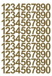 3cm cyfry samoprzylepne Naklejki. Złote 90szt.