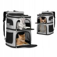 Dwupoziomowy transporter plecak dla psów/kotów (I210)