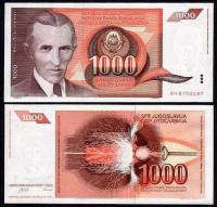 JUGOSŁAWIA, 1000 DINARA 1990 Pick 107