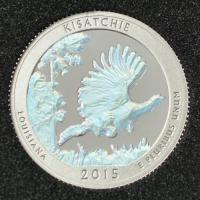 USA 25 CENTS Ag 2015 S PARKI USA HOLOGRAM - KISATCHIE