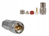 Разъем UC-1, вставленный в RF-7 Aircell 7 PTFE / GOLD