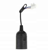 OPRAWA PLASTIKOWA E27 OŚWIETELNIOWA Z PRZEWODEM CZARNA