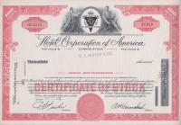 Hotel Corporation of America New York Akcja 100 udziałów hotele USA 1958