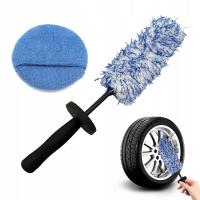 Miękka Szczotka do Mycia Felg Kół i Gąbkami, Czyszczenia Samochodu Zestaw