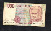 Банкнота Италия - 1000 лир ( lire ) , 1990 год
