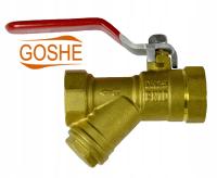 ZAWÓR MOSIĘŻNY KULOWY Z FILTREM SIATKOWYM GOSHE 1 CAL DN25