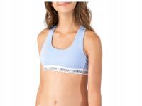 BIUSTONOSZ STANIK TOP SPORTOWY DZIECIĘCY DZIEWCZĘCY WYGODNY NIEBIESKI 152
