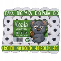 PAPIER TOALETOWY KOALA BIG 2 WARSTWY 48 ROLEK PO 25 METRÓW BARDZO WYDAJNY