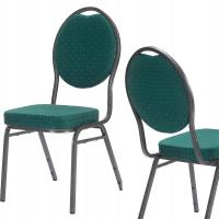 Krzesło bankietowe konferencyjne tapicerowane sztaplowane Wenecja zielone