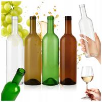 15x BUTELKI do wina + KORKI 4 kolory do WYBORU butelki na domowe wino