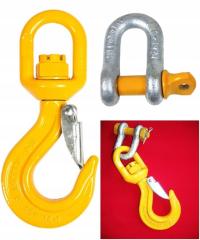 КРЮК ПОВОРОТНЫЙ 5,3 т 6,5 ШЕКЕЛЯ t КОМПЛЕКТ аттестат