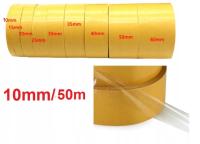 Taśma Dwustronna 10mm/50m mocna cięta na wymiar. PAPER-TECH BEZBARWNA