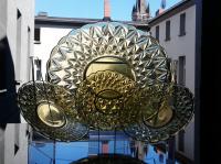 ZESTAW TALERZY 3+1 SZKŁO KOLOR MIODOWY