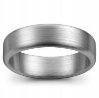 Obrączka z tytanu, szczotkowany wzór