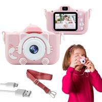 Цифровая камера детская камера розовый кот 40MPX