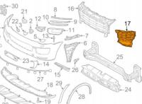 PORSCHE CAYENNE 92A Przedni zderzak prawy zewnętrzny grill 958505682509B9