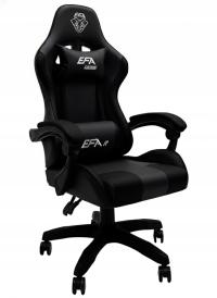 Fotel gamingowy biurowy obrotowy, do biura, dla gracza czarny nowoczesny