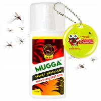 MUGGA SPRAY STRONG 50% DEET NA KOMARY KLESZCZE MESZKI TROPIKALNA CZERWONA