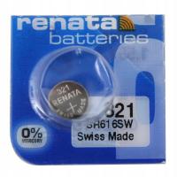Bateria srebrowa mini Renata 321 / SR616SW Guzikowa Pastylkowa 1 sztuka