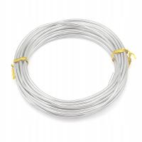 Drut Aluminiowy do DIY, Okrągły, Srebrny, 3mm, 5m/szpula