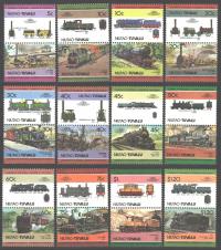 Tuwalu (Niutao) 1984-1985. MNH XF. Sc#9-20 Locomotywy