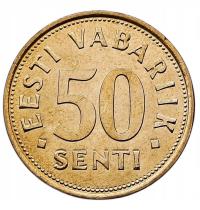 ESTONIA 50 SENTI 2007 MENNICZA