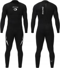 Owntop Neoprenowy kombinezon do nurkowania 3 mm męski czarny suwak tył 3XL