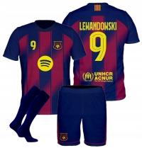 Strój Piłkarski Lewandowski Barcelona Koszulka Spodenki Getry cm