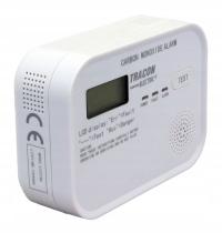 Czujnik tlenku węgla detektor czadu 4,5VDC 3xAA 85dB CO218A TRACON