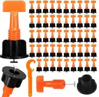 СИСТЕМА ВЫРАВНИВАНИЯ ПЛИТКИ КЛИНЬЯ ЗАЖИМЫ ДЕРЖАТЕЛЬ 50 ШТ. СМЕННЫЕ КОНТАКТЫ