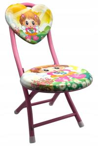 KRZESEŁKO DLA DZIECI Z OPARCIEM SKŁADANE METALOWE PISZCZĄCE MIX KOLORY