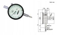 Czujnik zegarowy precyzyjny zakres 1mm odczyt 0.001mm INSIZE 2313-1FA
