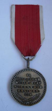 MEDAL STANISŁAW AUGUST ZA 18 LAT SŁUŻBY regiment BITY matryca
