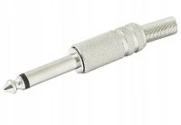 Wtyk Duży Jack 6,3 MONO na kabel metalowy wtyczka (2520)
