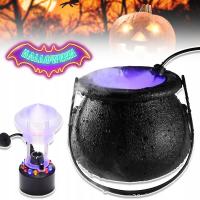 ХЭЛЛОУИН ТУМАН ГЕНЕРАТОР СВЕТОДИОДНЫЙ ВЕДЬМА ГОРШОК FOGGER РАСПЫЛИТЕЛЬ ГЕНЕРАТОР