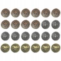 НАБОР ИЗ 24 ЧУДОВИЩНЫХ МЕТАЛЛИЧЕСКИХ МОНЕТ LARP
