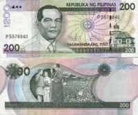 Filipiny - Philippines 2011 - 200 piso - Pick 195c UNC