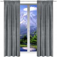 Zasłony gotowe welurowe 140x230 na taśmie do salonu zasłona balkon KOMPLET