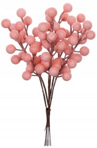 6X GAŁĄZKA RÓŻOWE KULKI DODATEK