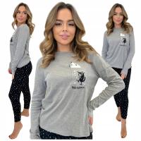 Sorbetto piżama damska bawełna szary