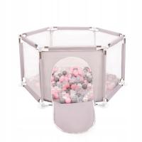 KOJEC SZEŚCIOKĄT SUCHY BASEN DLA DZIECI 200 PIŁEK SZARY SELONIS KS-100X