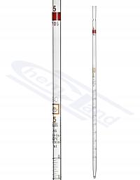 pipeta wielomiarowa CZESKA 100 (0,2) kl AS certyfikat serii, skala Brązowa