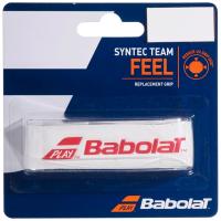 Owijka Bazowa Babolat SYNTEC TEAM FEEL biało/fluo red