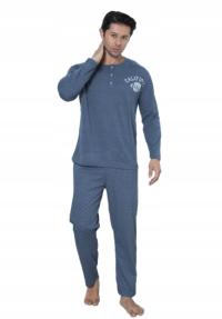 MĘSKA PIŻAMA BAWEŁNA DŁUGI RĘKAW rozm X L