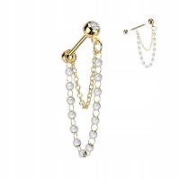 Ушная хрящевая серьга HELIX 1,2/6/3 мм