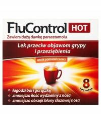 FLUCONTROL HOT 8 sasz. przeciw objawom grypy